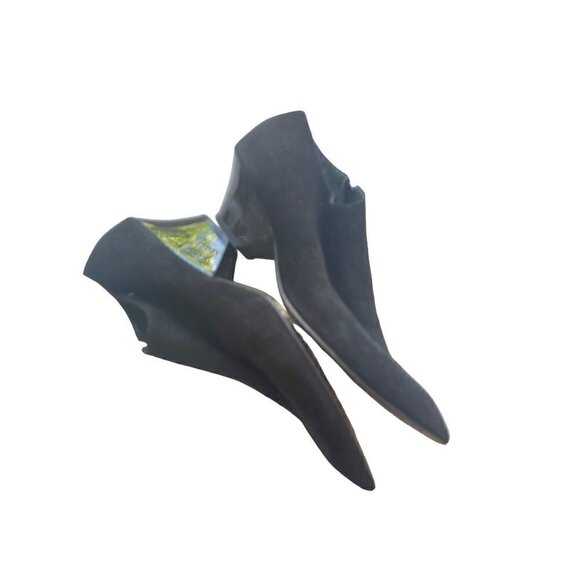 Vintage Donna Karan womens vintage suede ankle boot black size9 - Picture 2 of 8